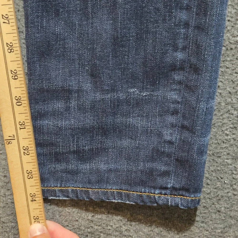 True Religion Jeans Geno Relaxed Slim Sz 29 31 x 34 Blue Denim Patches